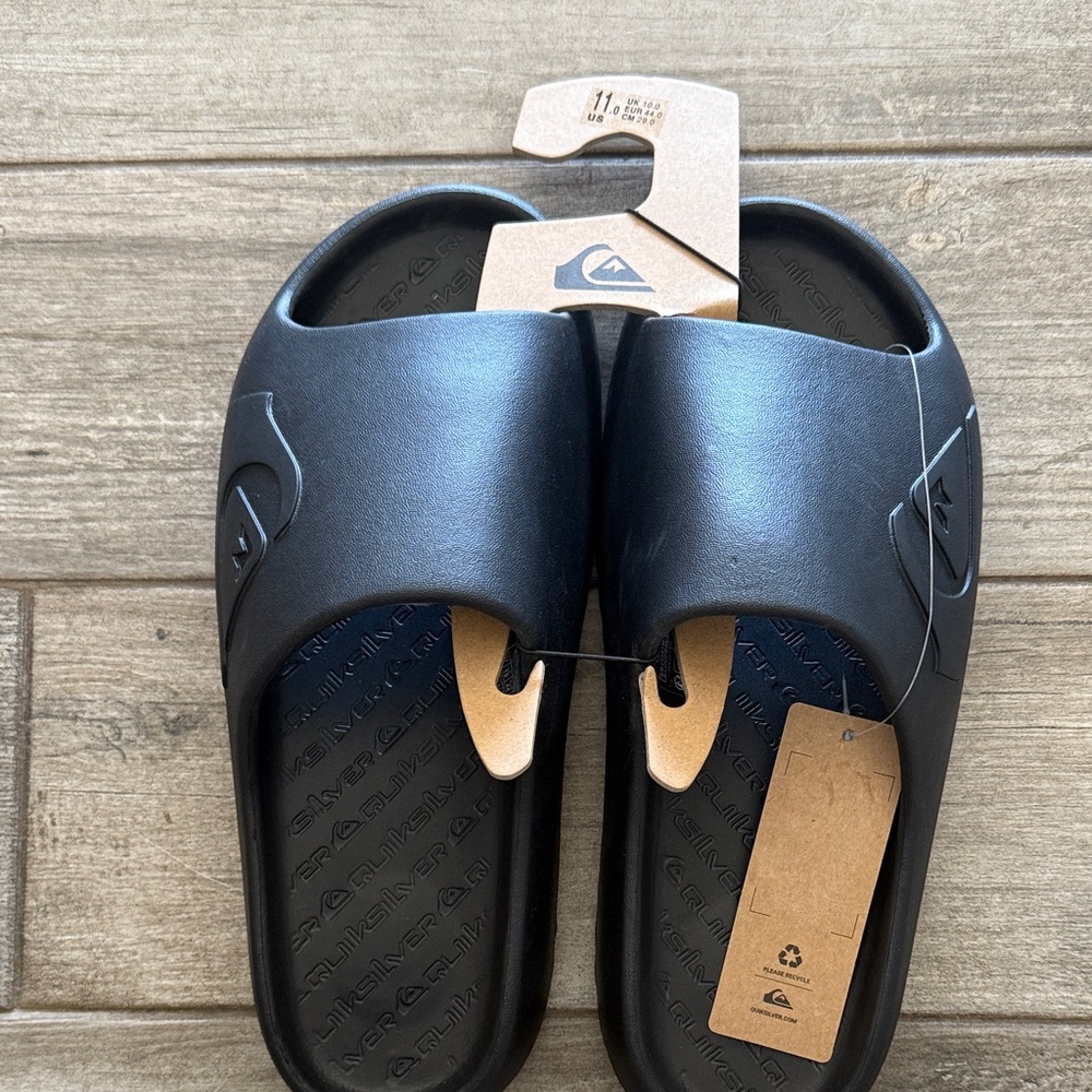 Quiksilver Black Slide Sandals